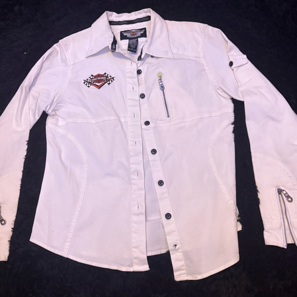 Vintage Harley-Davidson Button-Up Jacket